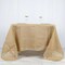 90x90" Natural Brown BURLAP SQUARE TABLE OVERLAY Wedding Party Tradeshow Linens